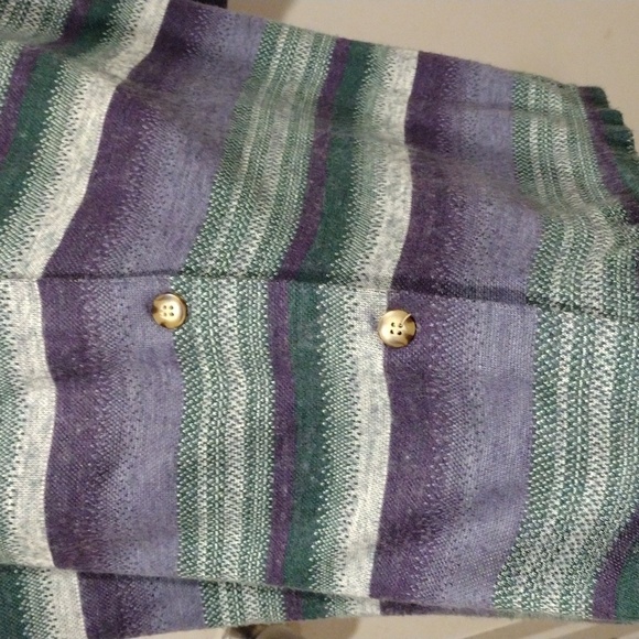 Gitano Vintage 90's Y2K Women's Purple Stripe Cardigan Sweater Top M-Lagenlook - Picture 6 of 7